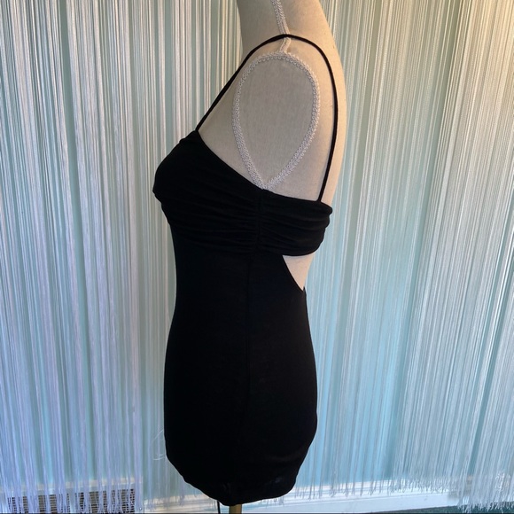 Black Open Back Padded Spaghetti Straps NWT Size S - Picture 4 of 14